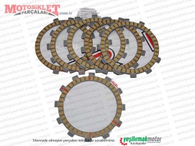 CF Moto 250 NK Debriyaj Balatası Takım 6'LI (2023 Sonrası) - ORİJİNAL